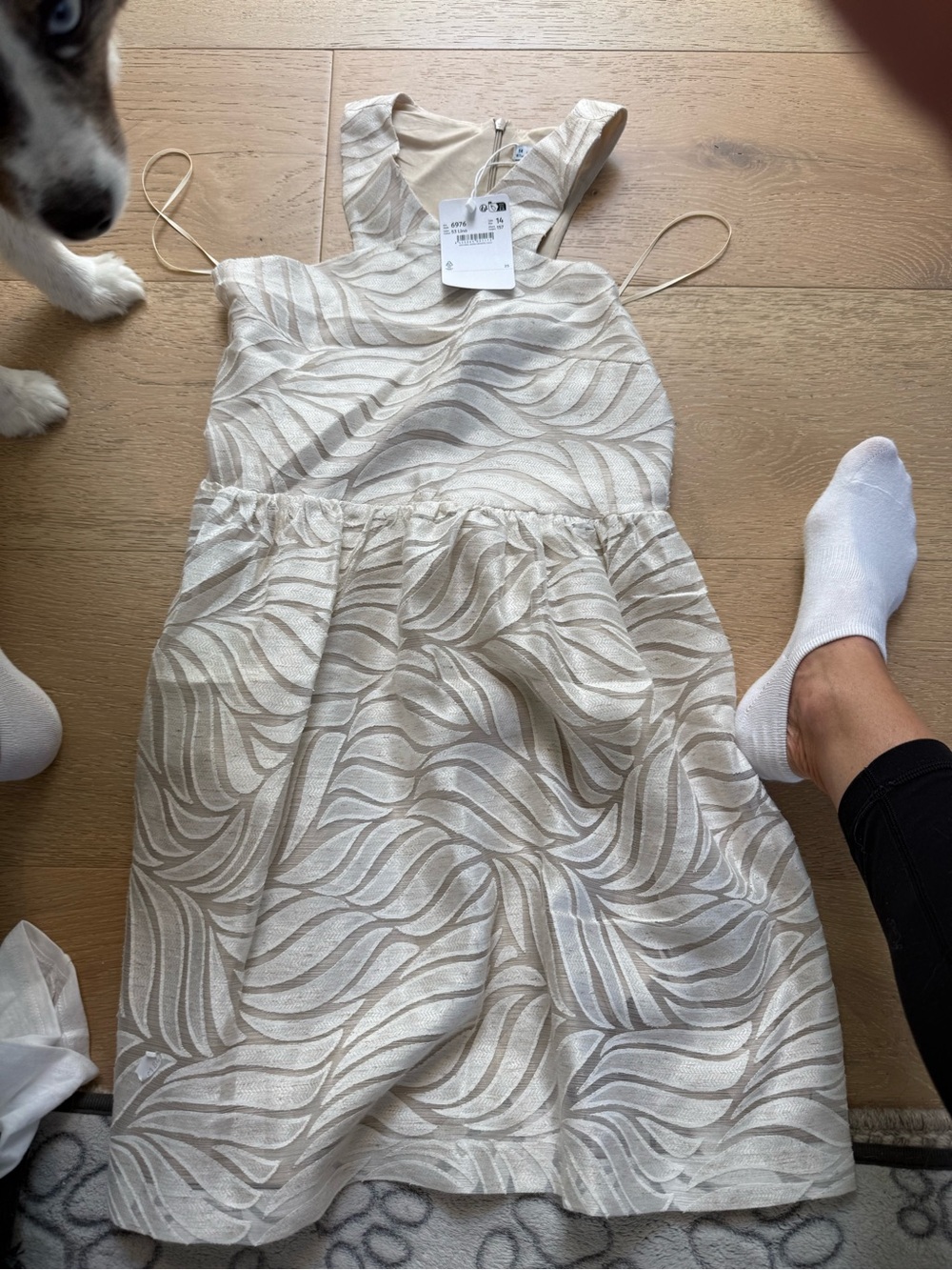 Mayoral Beige Lino Casual Kids Dress